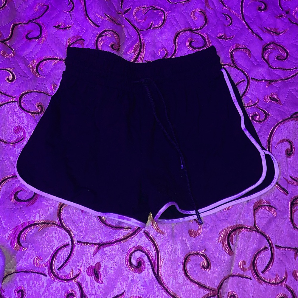 black lounge shorts